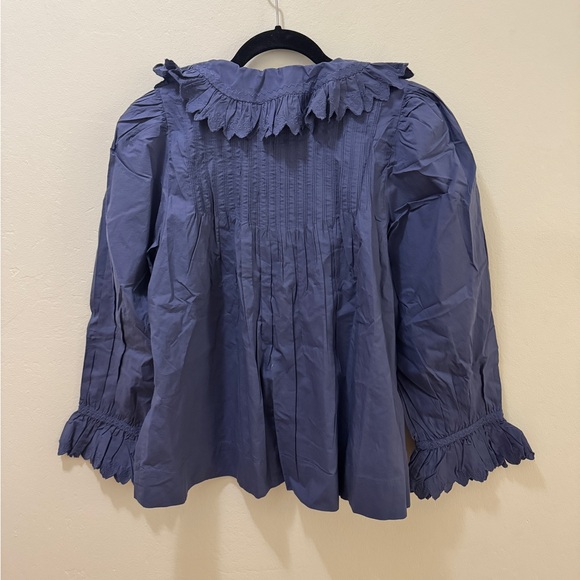 Doen Blue Ruffled Blouse - Picture 4 of 4